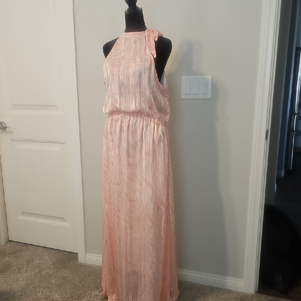 Banana Republic Orange Print Maxi Dress